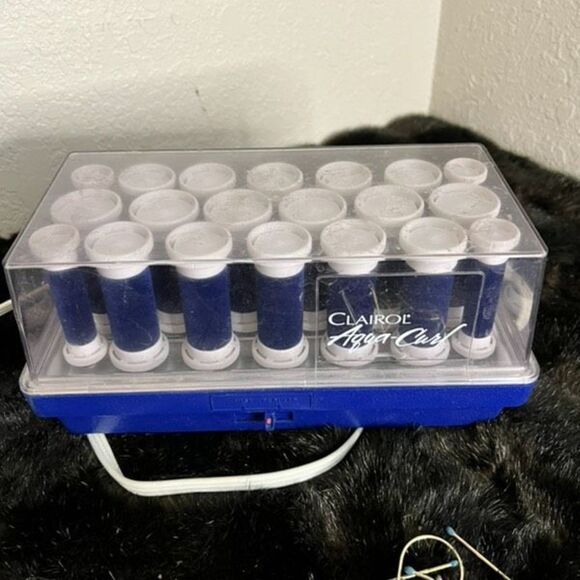 Clairol Aqua Curl Hairsetter Vintage Wax Core Velvet Flocked Rollers Vintage - Picture 2 of 3